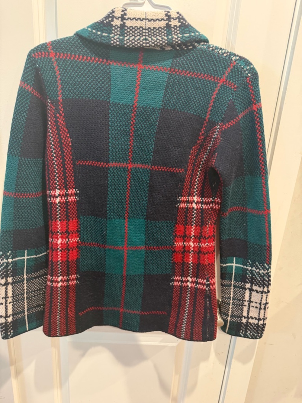 Vintage Pendleton tartan plaid wool cardigan sweater Size S - Picture 11 of 13